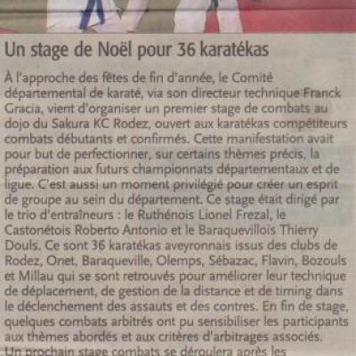  20/12/2014 -Stage combat départemental à Rodez 